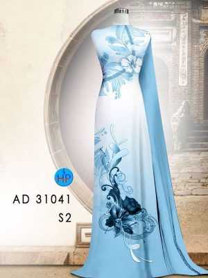 Vải Áo Dài Hoa In 3D AD 31041 20